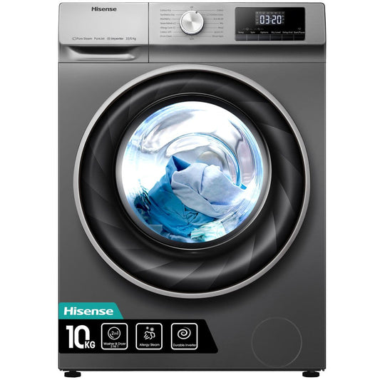 Hisense 10kg Washer / 6kg Dryer Front Load Auto Washing Machine | WDBL/WDQY1014EVJMT