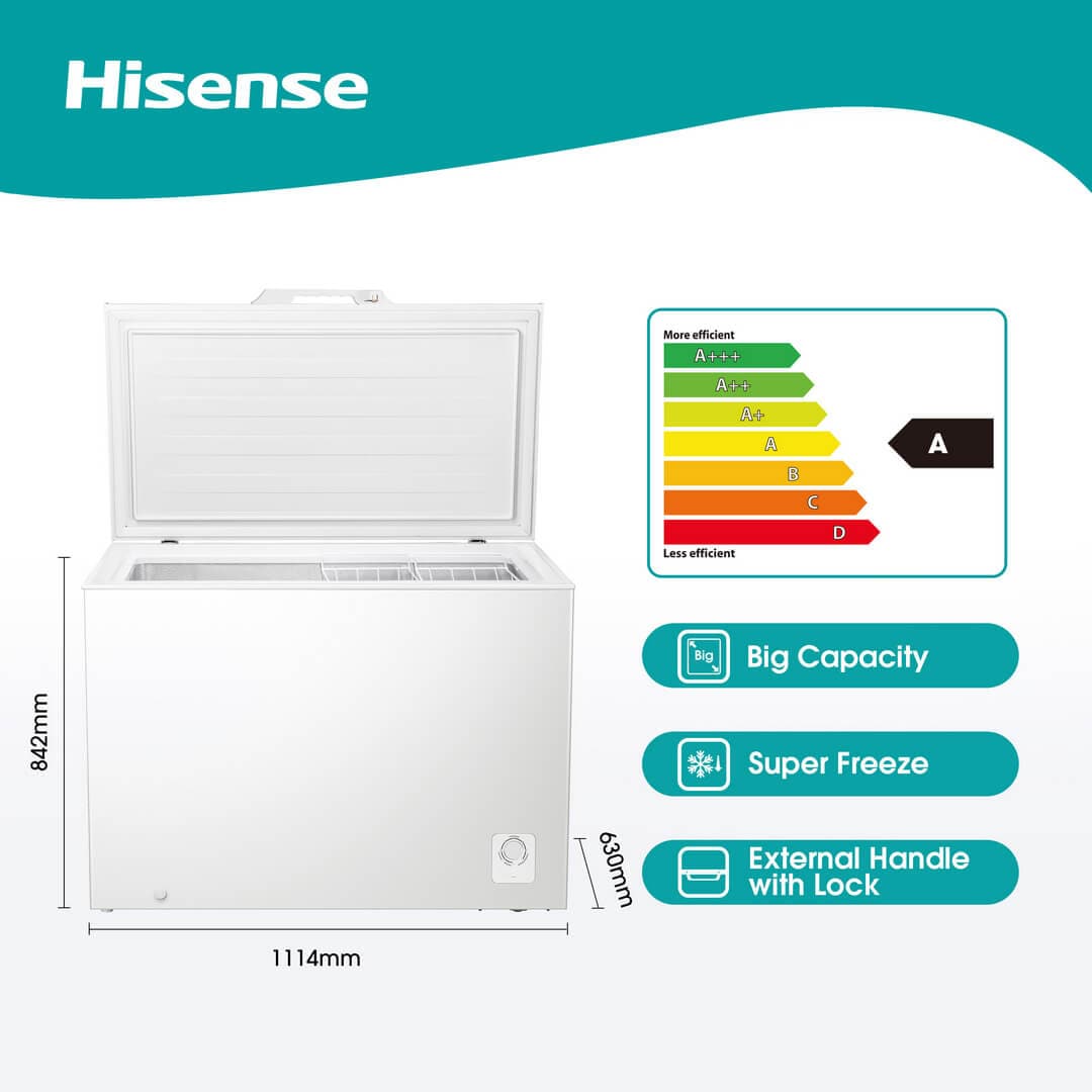Hisense 297L White Chest Freezer | H390CF