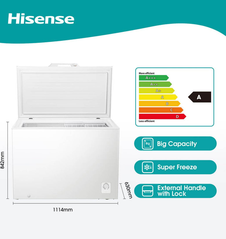 Hisense 297L White Chest Freezer | H390CF – Hisense Showroom Tanzania
