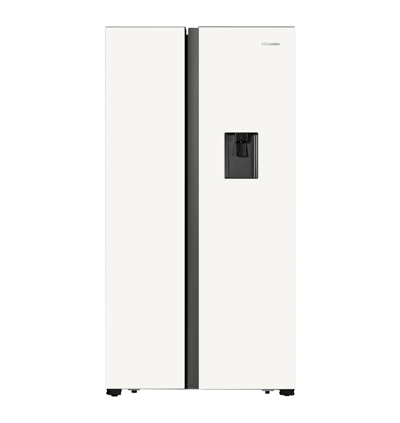 Hisense 508L White No Frost Side By Side Fridge + Water Dispenser | Delectable Series H670SDBL-WD