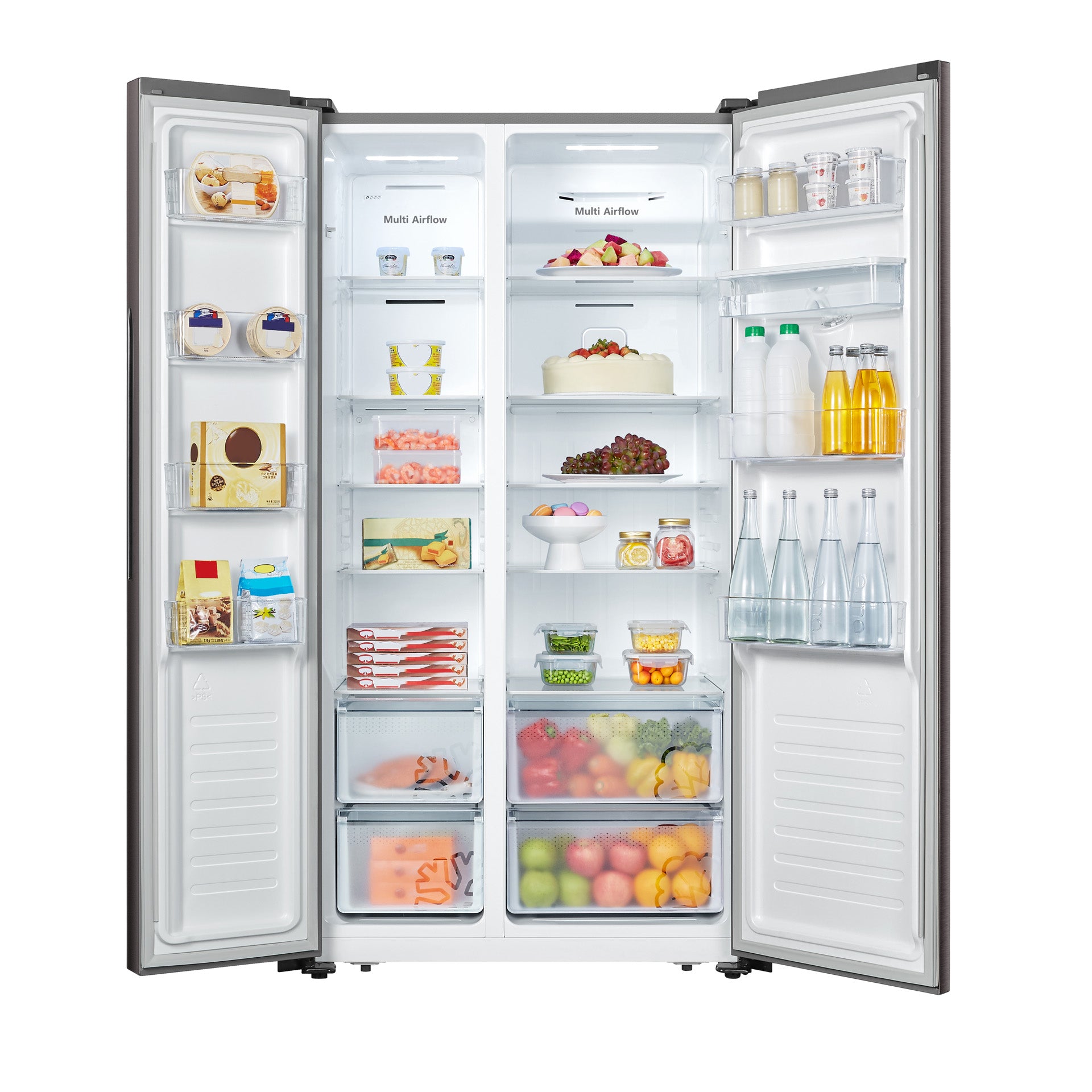 Hisense 508L White No Frost Side By Side Fridge + Water Dispenser | H670SDW-WD