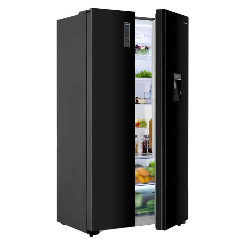 Hisense 504L Side by Side Fridge + Water Dispenser | No Frost | Black Mirror | H670SMIB-WD/RS518N4WBF