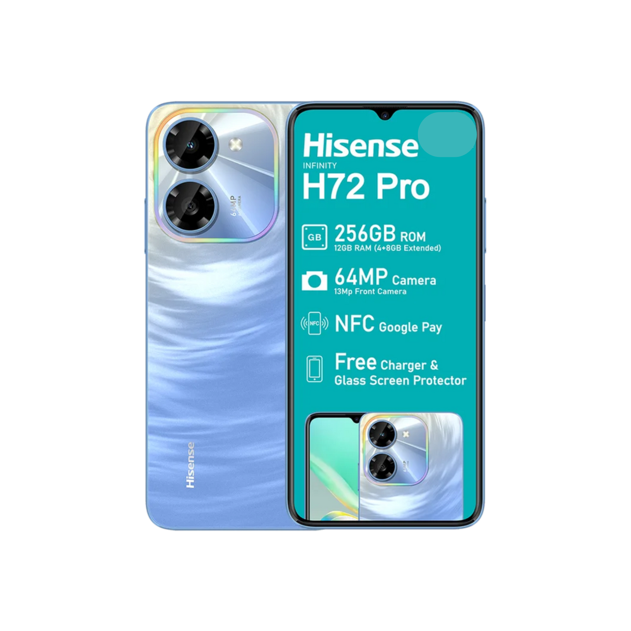 Hisense H72 Pro Smartphone (Blue, 256GB)