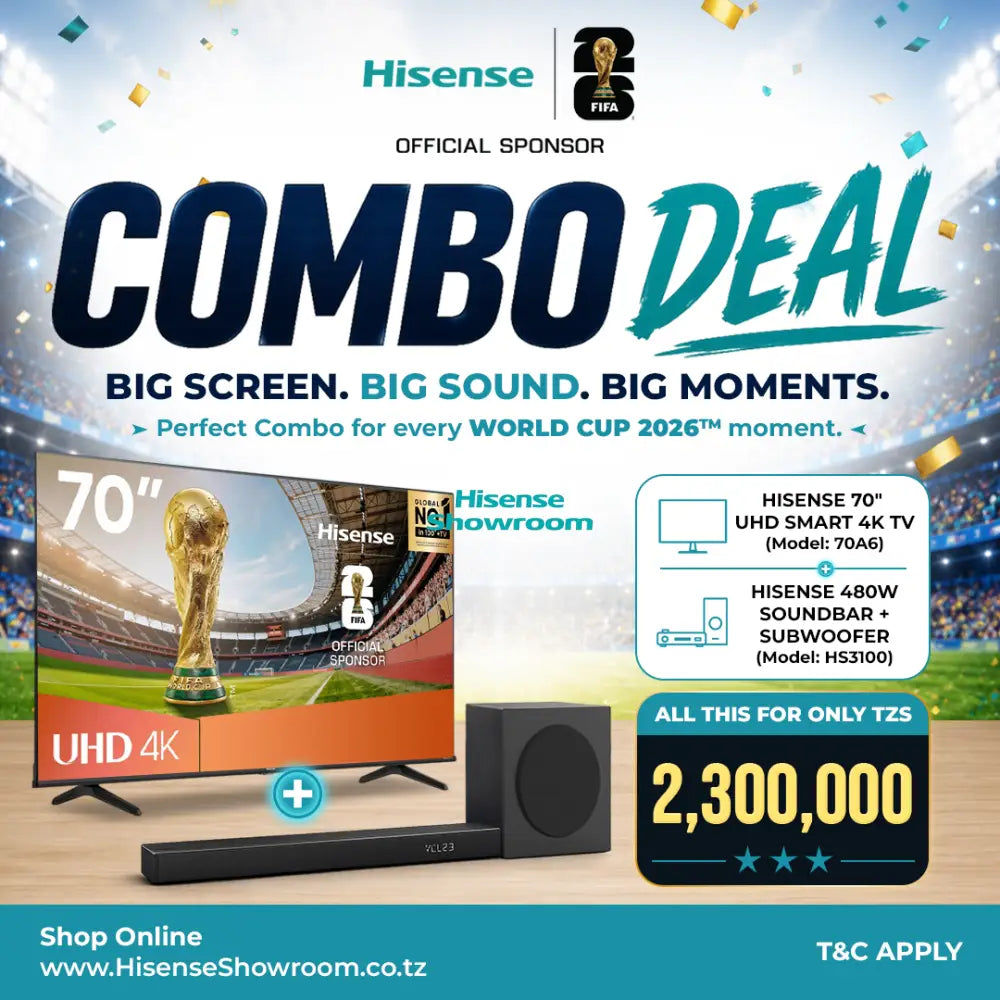 (Combo Deal) Buy Hisense 70’’ UHD Smart 4K TV | 70A6 & Get a Hisense 480W Soundbar + Subwoofer | HS3100
