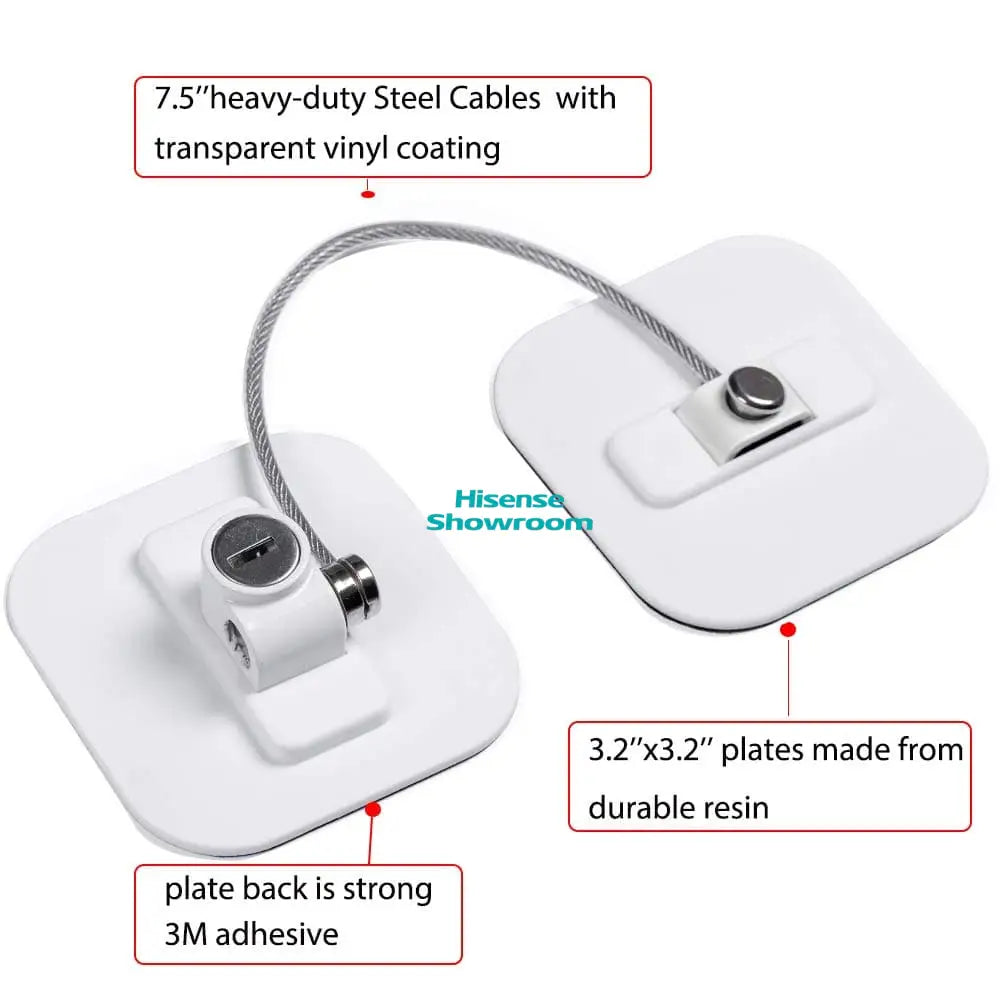 Fridge Security Fridge Lock with Keys White