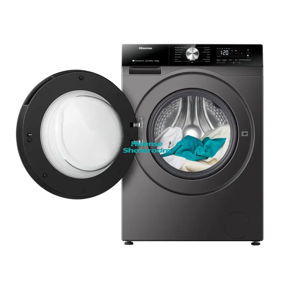 Hisense 10.5kg Smart Fully Automatic Wash & Rinse Washing Machine | Titanium Grey | WF3S1043BT