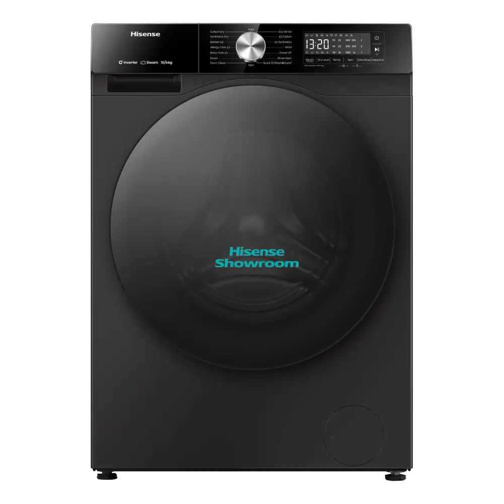 Hisense 10kg Wash & 6kg Dry Fully Automatic Front Load Washing Machine | Smart | Premium Black | WD3S1042BB