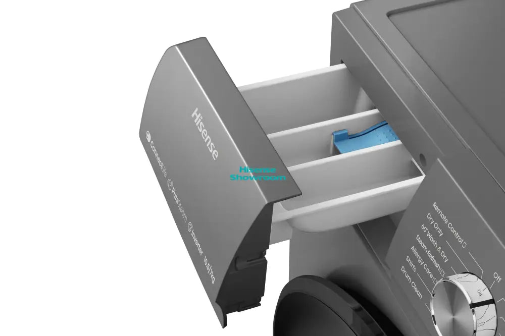 Hisense 10kg Fully Smart Automatic Wash & 6kg Dry Front Load Washing Machine | Titanium Grey | WD3Q1043BT