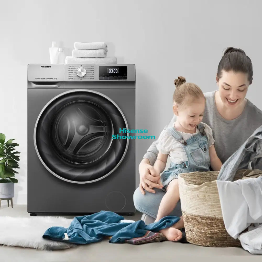 Hisense 10kg Fully Smart Automatic Wash & 6kg Dry Front Load Washing Machine | Titanium Grey | WD3Q1043BT