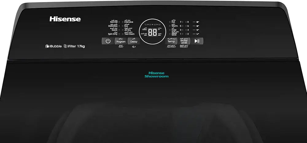 Hisense 11kg Fully Automatic Top Load Wash Rinse & Spin Washing Machine | Black | WT3K1123UB