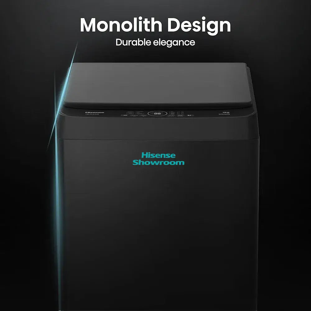 Hisense 11kg Fully Automatic Top Load Wash Rinse & Spin Washing Machine | Black | WT3K1123UB