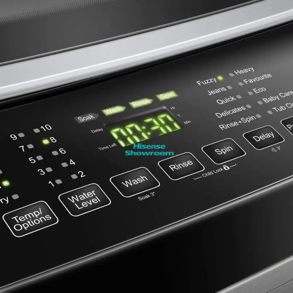 Hisense 11kg Fully Automatic Top Load Wash & Rinse Washing Machine | Titanium Grey | WTJA1112T