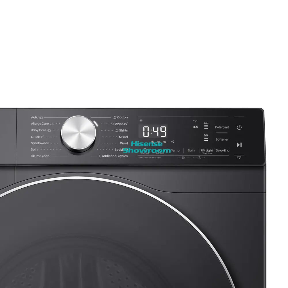 Hisense 12kg Fully Automatic Front Load Washing Machine | Wash Rinse & Spin | Premium Black | WF5S1245BB