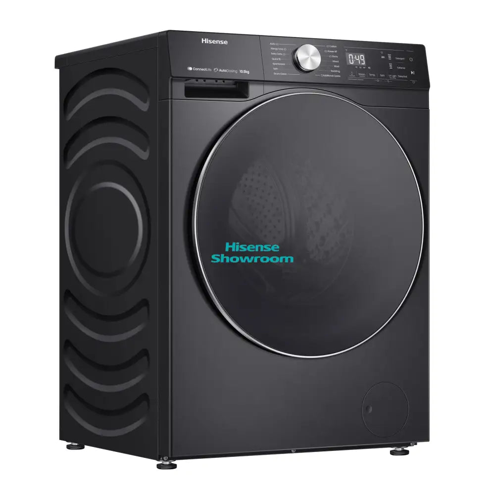 Hisense 12kg Fully Automatic Front Load Washing Machine | Wash Rinse & Spin | Premium Black | WF5S1245BB