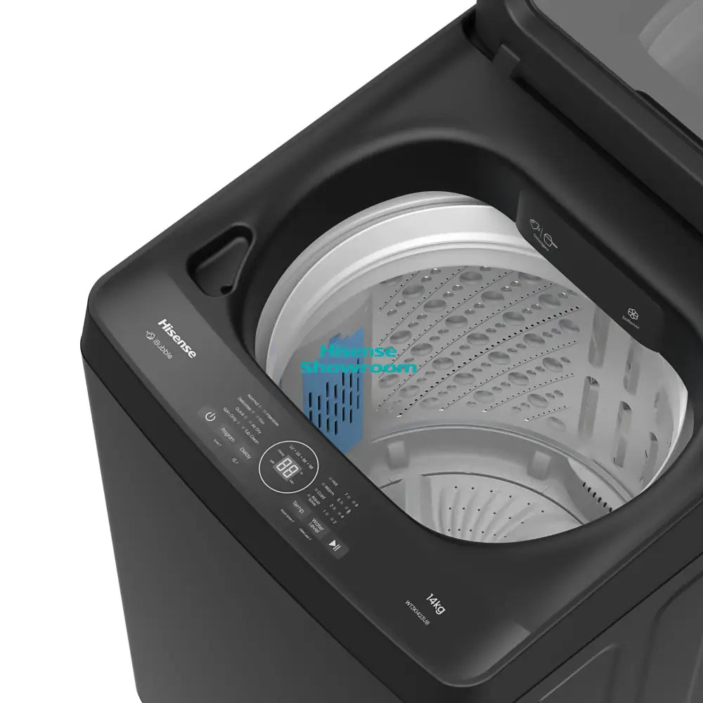 Hisense 14kg Fully Automatic Top Load Washing Machine I Wash Rinse & Spin I Titanium Silver I WT3K1423UB