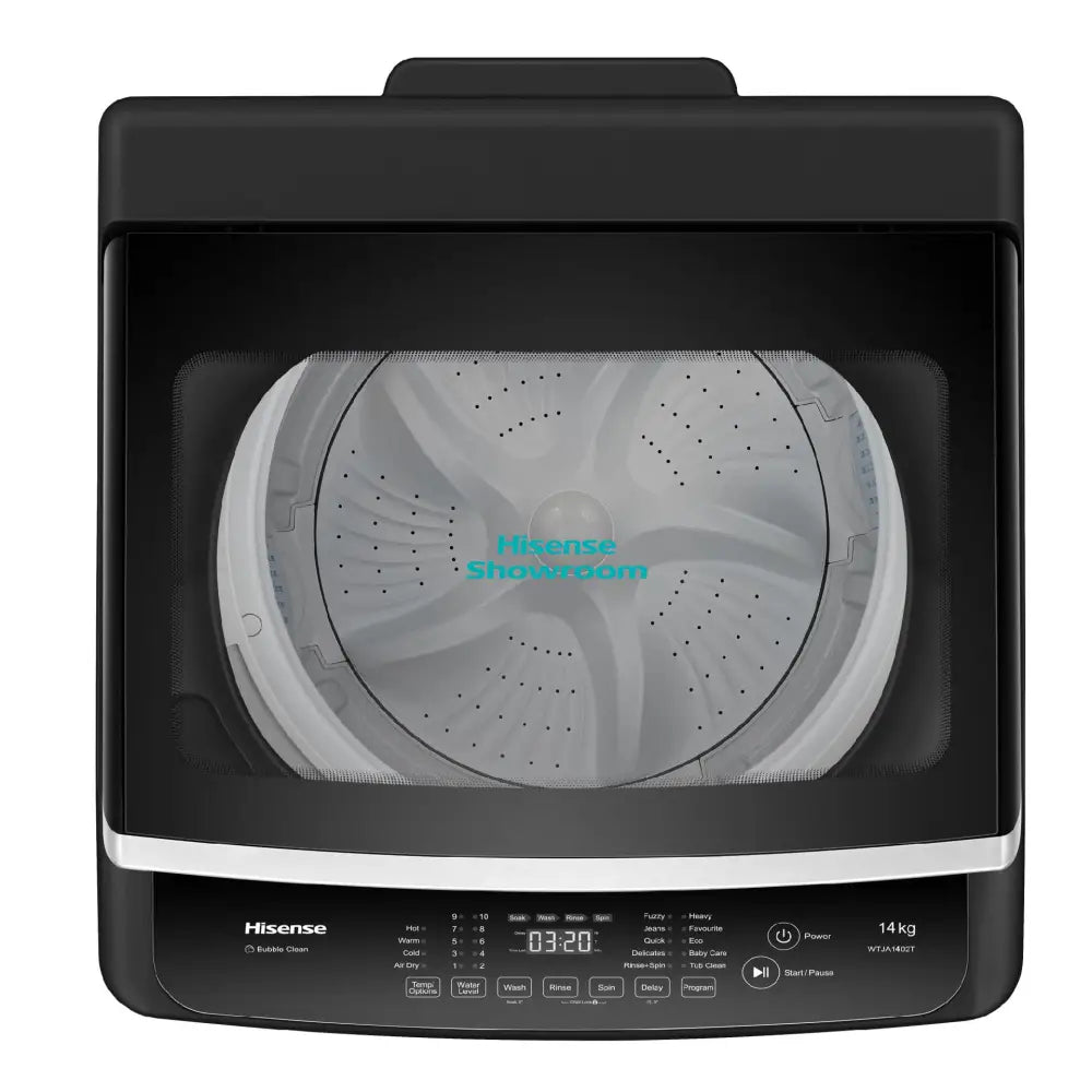 Hisense 14kg Wash & Rinse Top Load Washing Machine | Titanium Silver | WTJA1402T