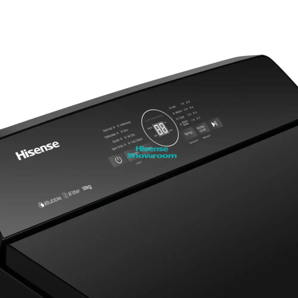 Hisense 18kg Smart Top Load Auto Washing Machine | Premium Grey | WT3i1823UB