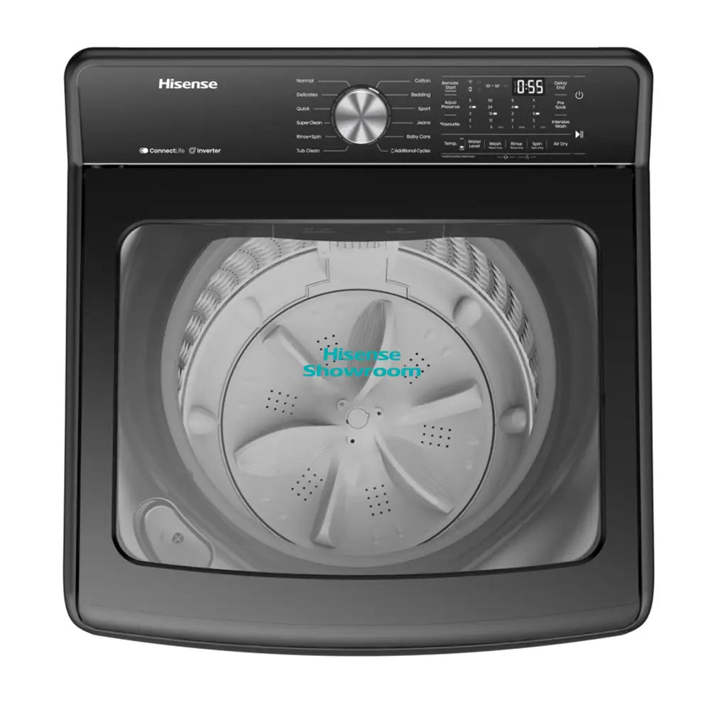 Hisense 18kg Smart Top Load Auto Washing Machine | Titanium Silver | WT5T1825DT