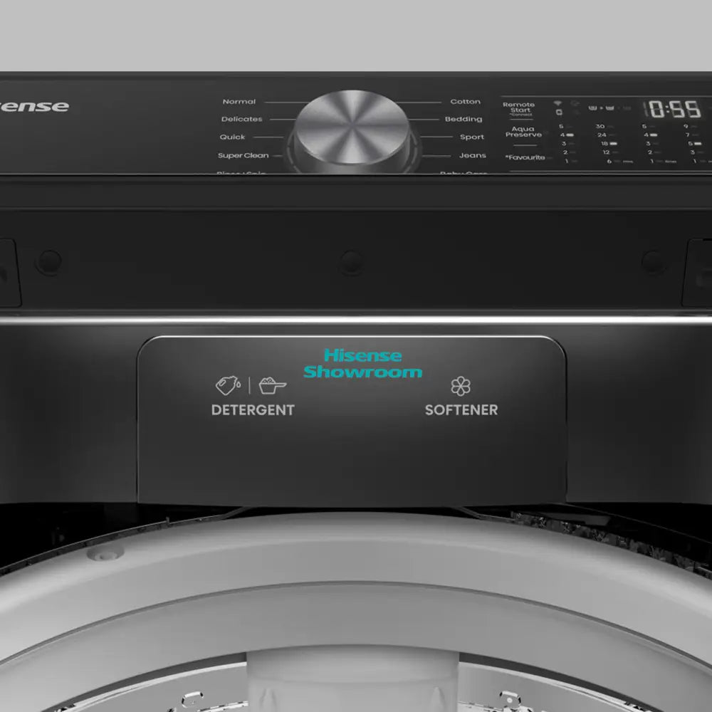 Hisense 18kg Smart Top Load Auto Washing Machine | Titanium Silver | WT5T1825DT