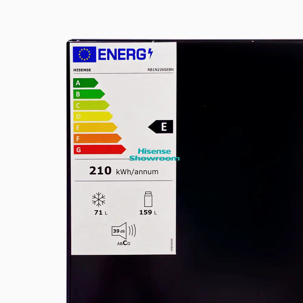 Hisense 221L Double Door Fridge | Frost | Black | RB1N226SEBN