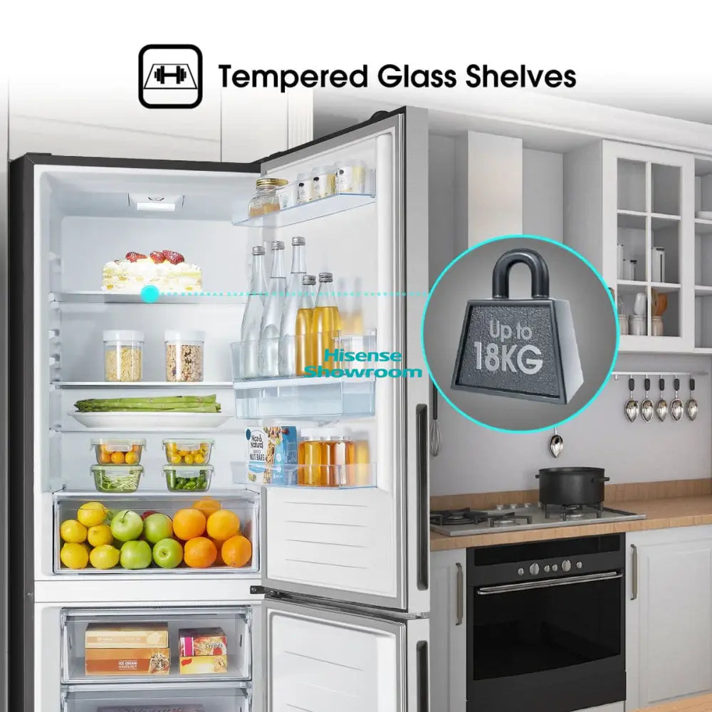 Hisense 305L Double Door Fridge | Black Mirror | Water Dispenser | H415BMI WD