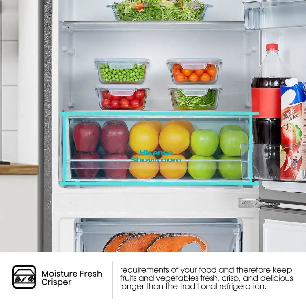 Hisense 351L Glass Double Door Fridge + Water Dispenser | Frost | White | H450BDW WD