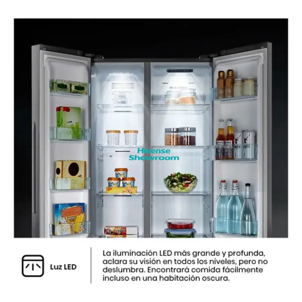 Hisense 428L Side by Side Fridge | No Frost | Black | RS3N428NAB