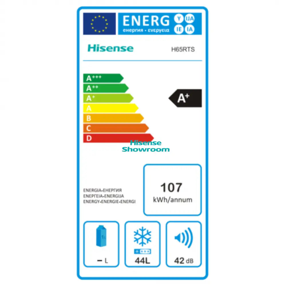 Hisense 44L Bar Fridge | Frost | Stainless Steel | H65RTS