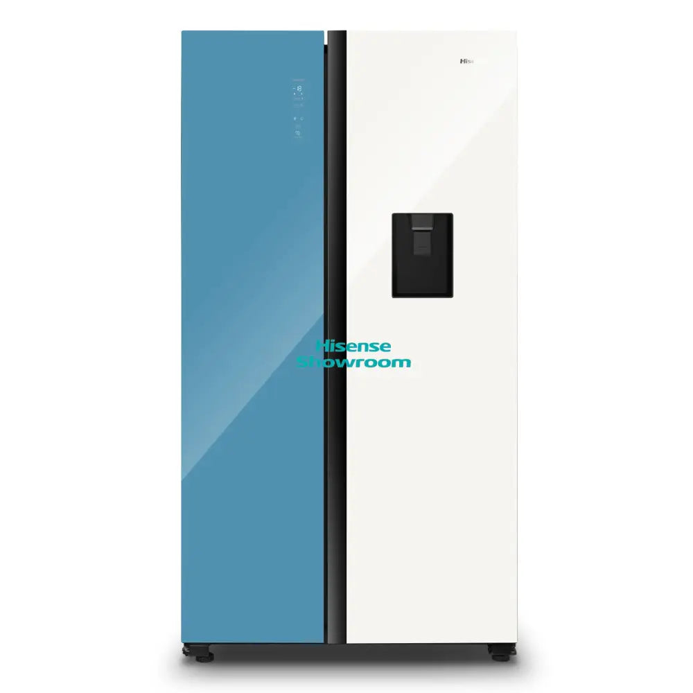 Hisense 508L Blue & White No Frost Side By Side Fridge + Water Dispenser | H670SDBL WD