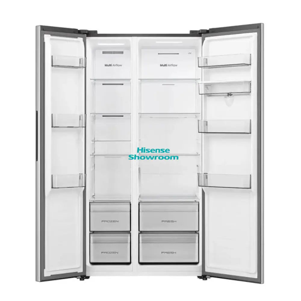 Hisense 529L Side by Side Fridge + Water Dispenser | No Frost | INOX | RS5P558NMSN