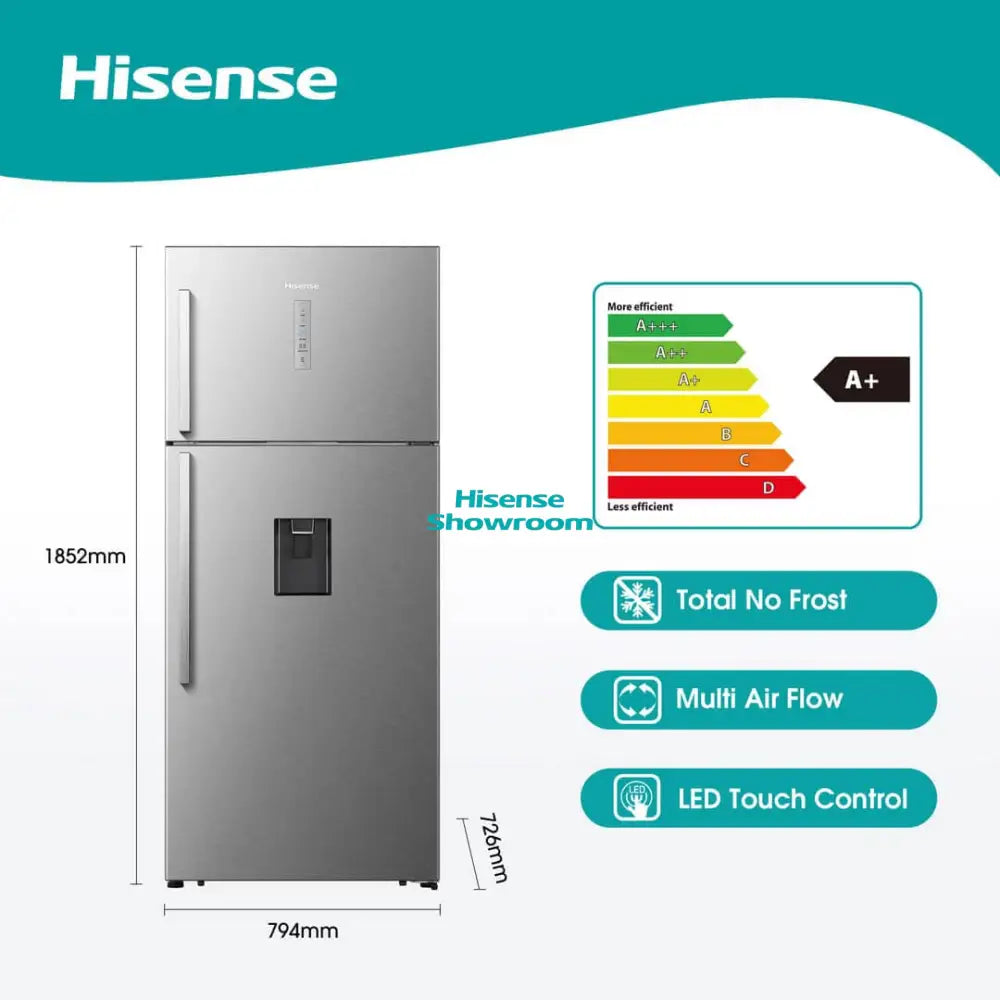 Hisense 535L Double Door Fridge | No Frost | Titanium INOX | H700TI IDL