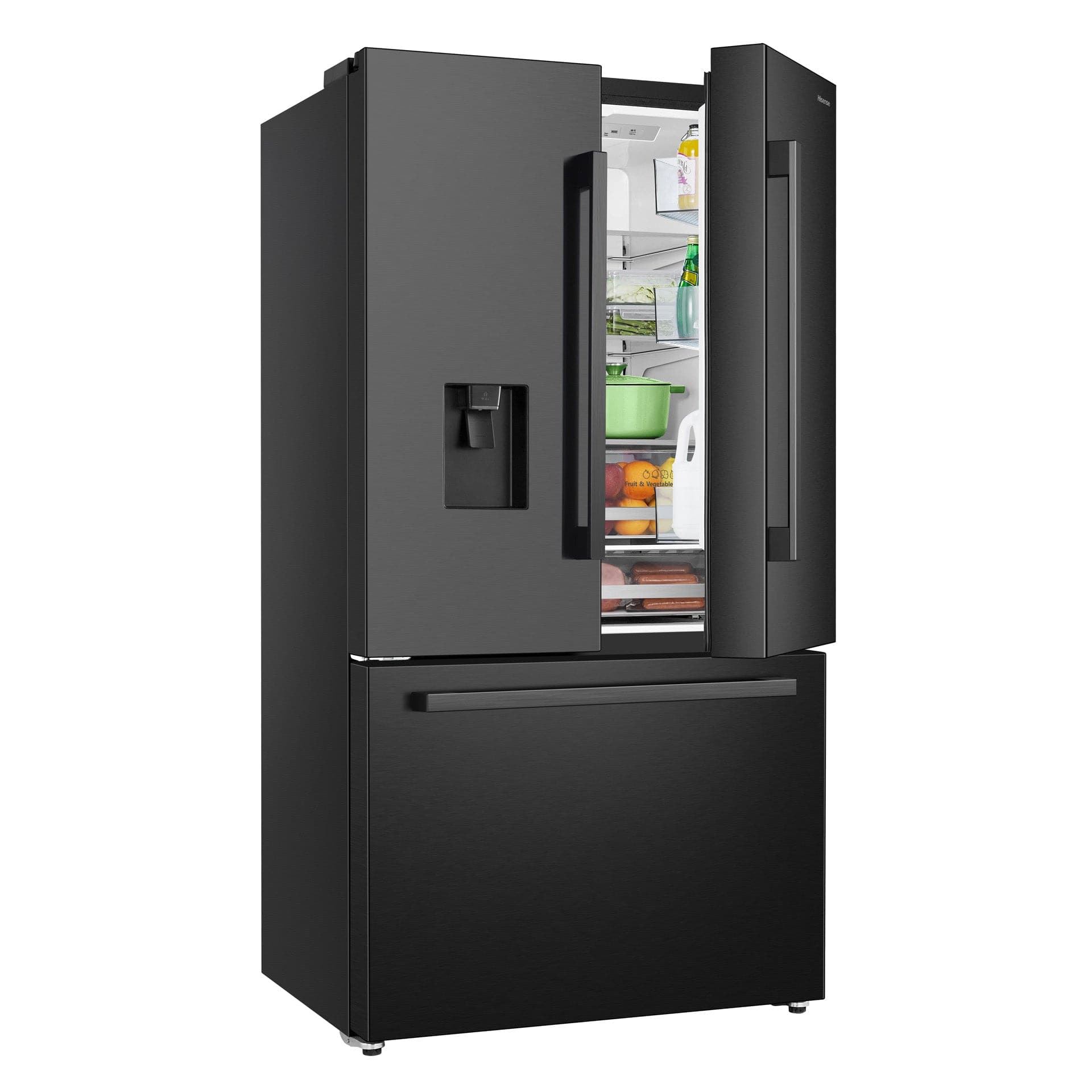 Hisense 575L French-Door Fridge | Water Dispenser | Black Stainless Steel | H760FSB-WD