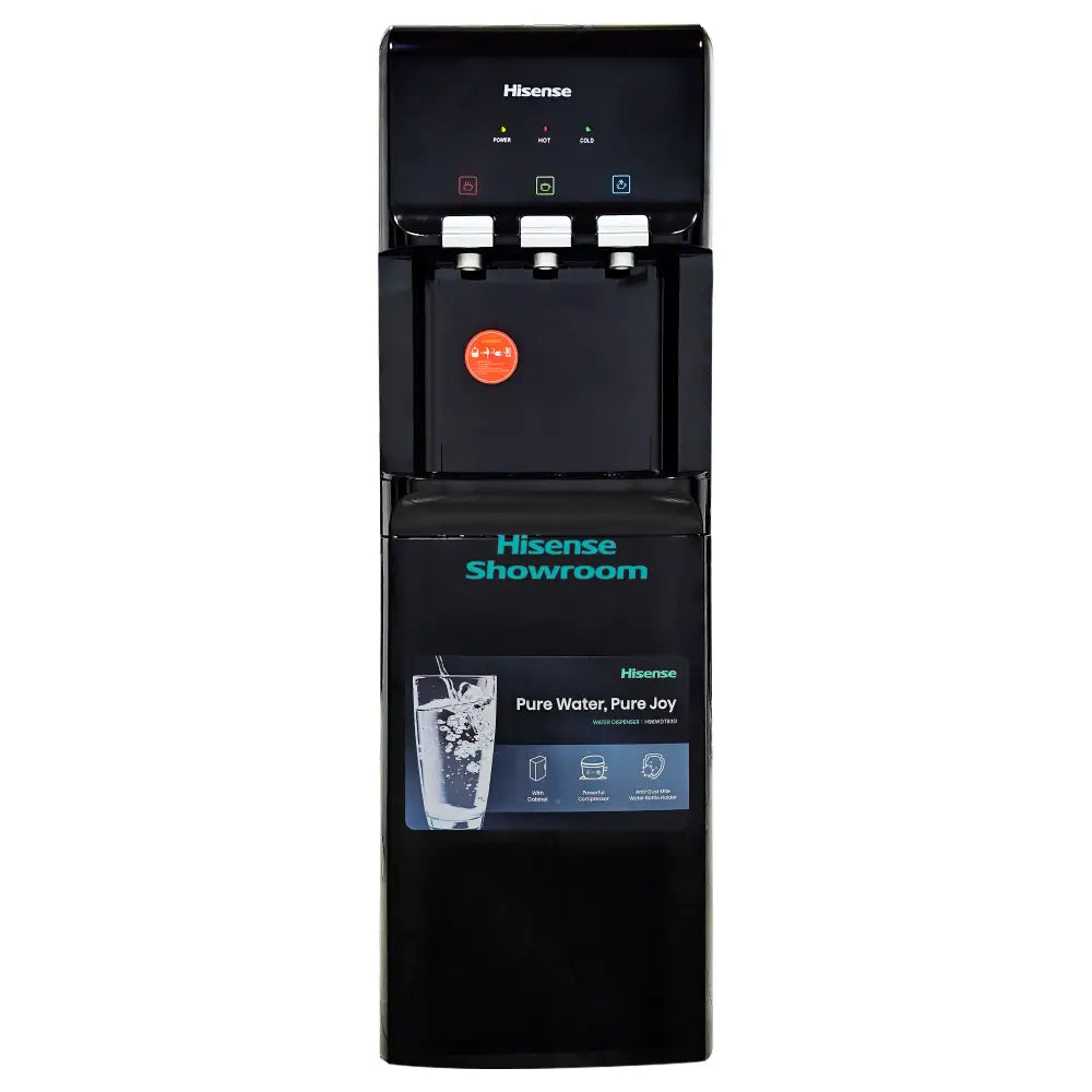 Hisense 6.5L Top Loading Water Dispenser with Cabinet | Black | Hot Normal & Cold | H96WDTB3S1