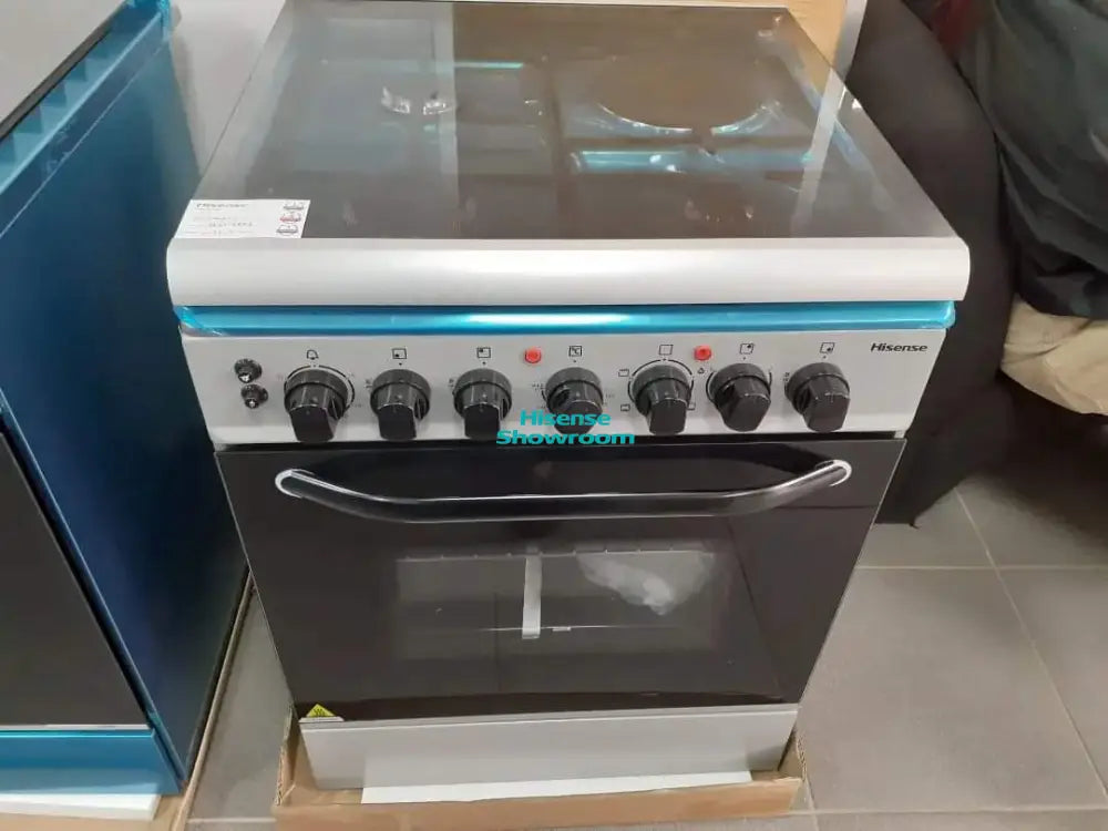 Hisense 60 x 60 Cooker 3 Gas Burners & 1 Electric Stove | Electric Oven | HF631GEES