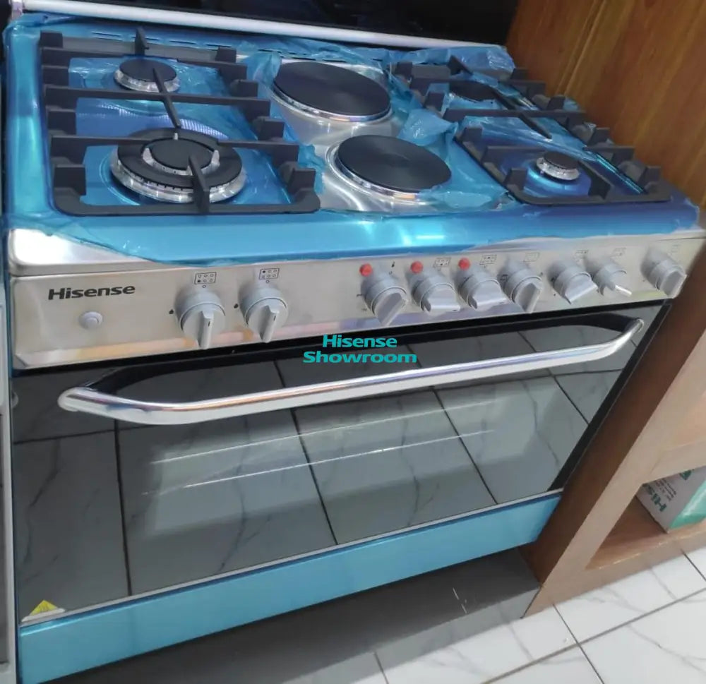 Hisense 60 x 90 Cooker 4 Gas Burners & 2 Electric Stove | Electric Oven | HF942GEES