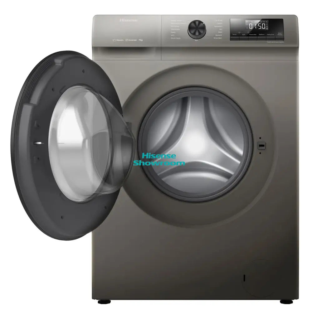 Hisense 7kg Fully Automatic Front Load Washing Machine | Wash Rinse & Spin | Titanium Grey | WFQP7012VMT
