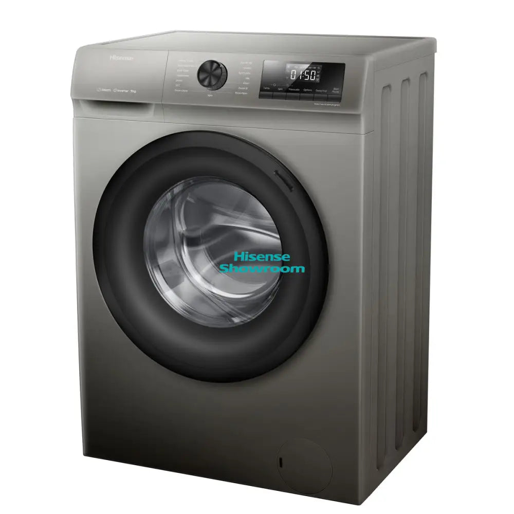 Hisense 7kg Fully Automatic Front Load Washing Machine | Wash Rinse & Spin | Titanium Grey | WFQP7012VMT