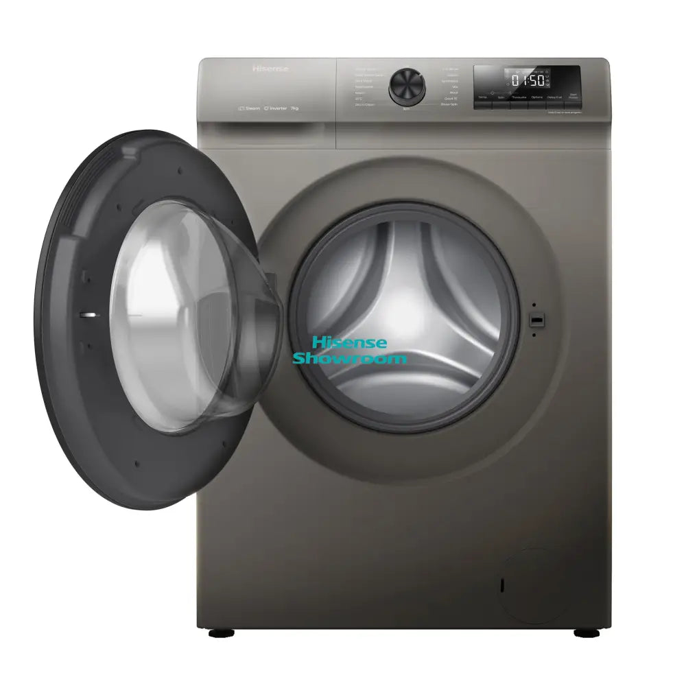 Hisense 8kg Front Load Auto Washing Machine | Wash Rinse & Spin | Titanium Grey | WFQP8012VMT