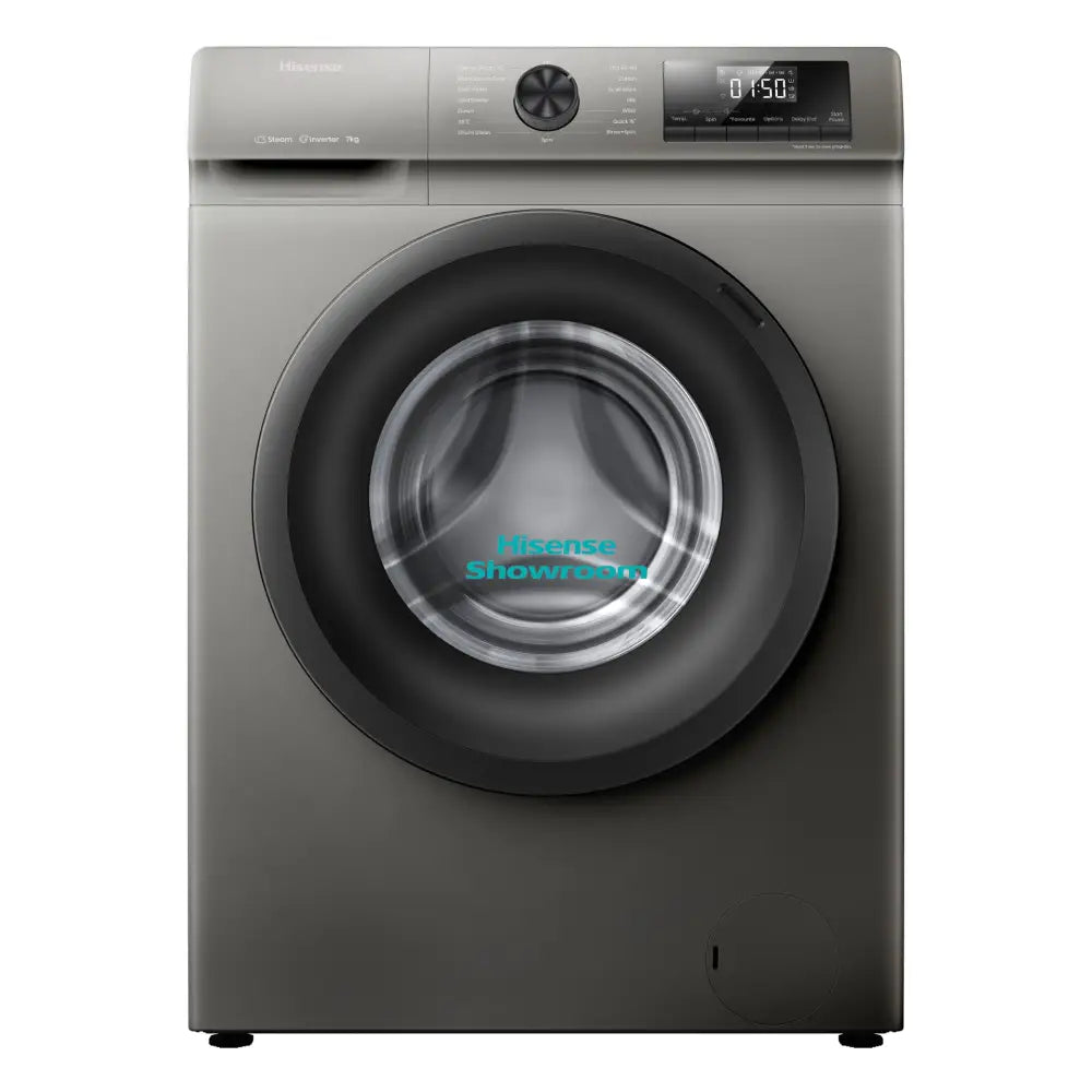 Hisense 8kg Front Load Auto Washing Machine | Wash Rinse & Spin | Titanium Grey | WFQP8012VMT