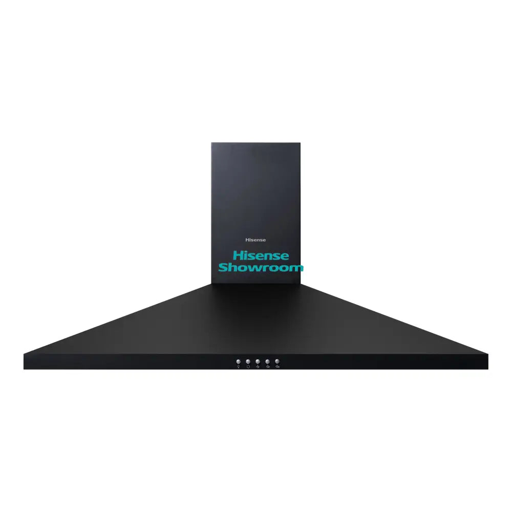 Hisense 90x49cm Freestanding Decorative Wall Chimney Cooker Hood | Black | HWH901BK