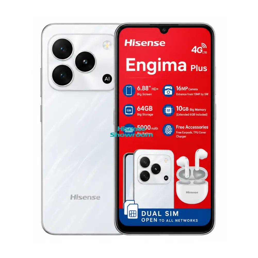 Hisense Enigma Plus Smartphone (White 4GB RAM 64GB Memory)