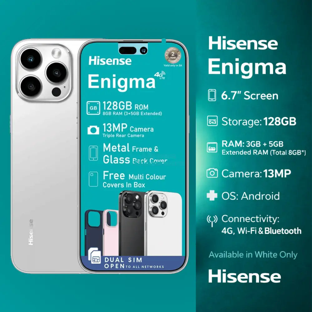 Hisense Enigma Smartphone (White 128GB)