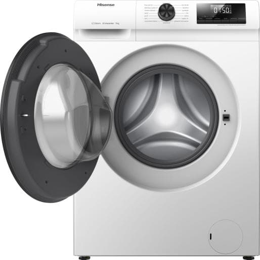 Hisense 9kg Silver Automatic Front Load Wash, Rinse & Spin Washing Machine | WFQP9014EVMT