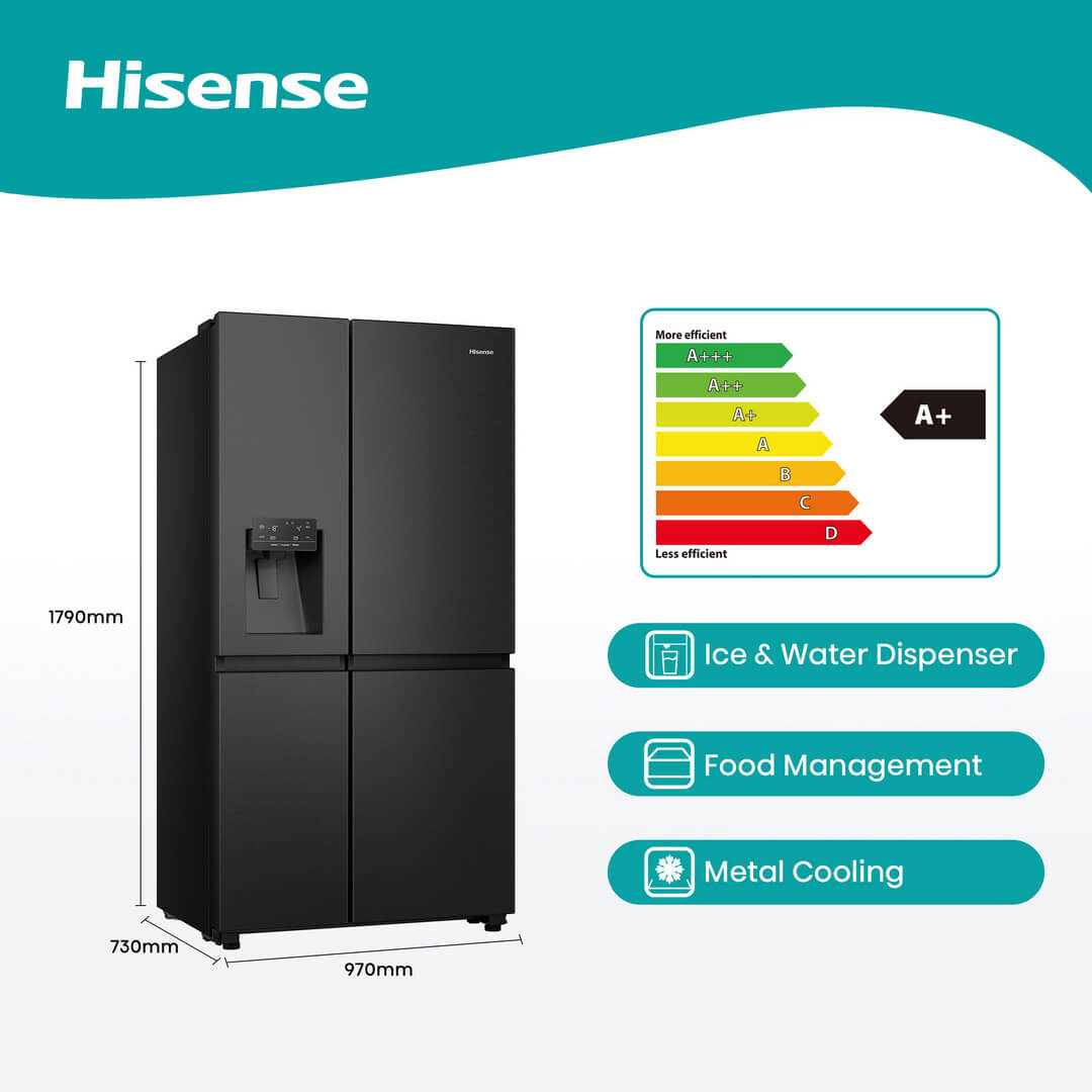 Hisense 601L No Frost Side by Side Fridge | H780SB-IDL
