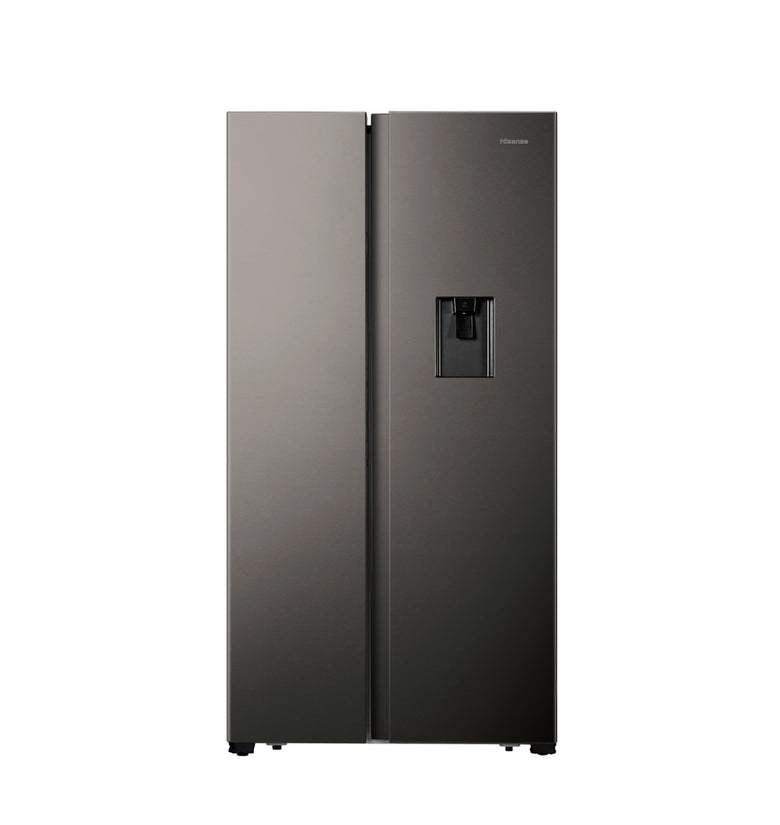 Hisense 508L Side By Side Fridge + Water Dispenser | No Frost | Titanium Inox | H670SIT-WD