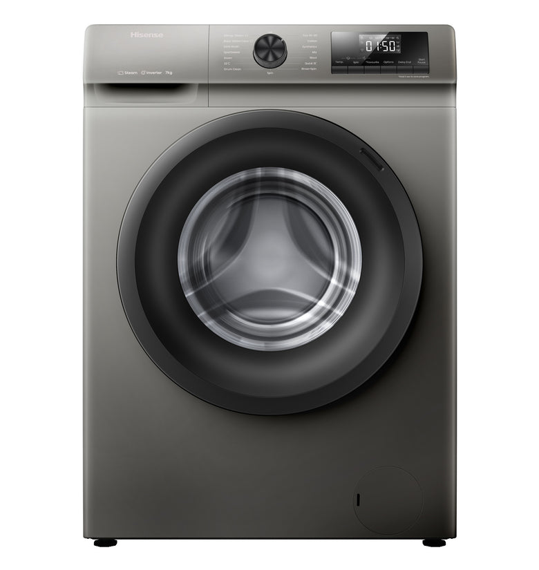 Hisense 8kg Front Load Auto Washing Machine | Titanium Grey | WFQP8012VMT