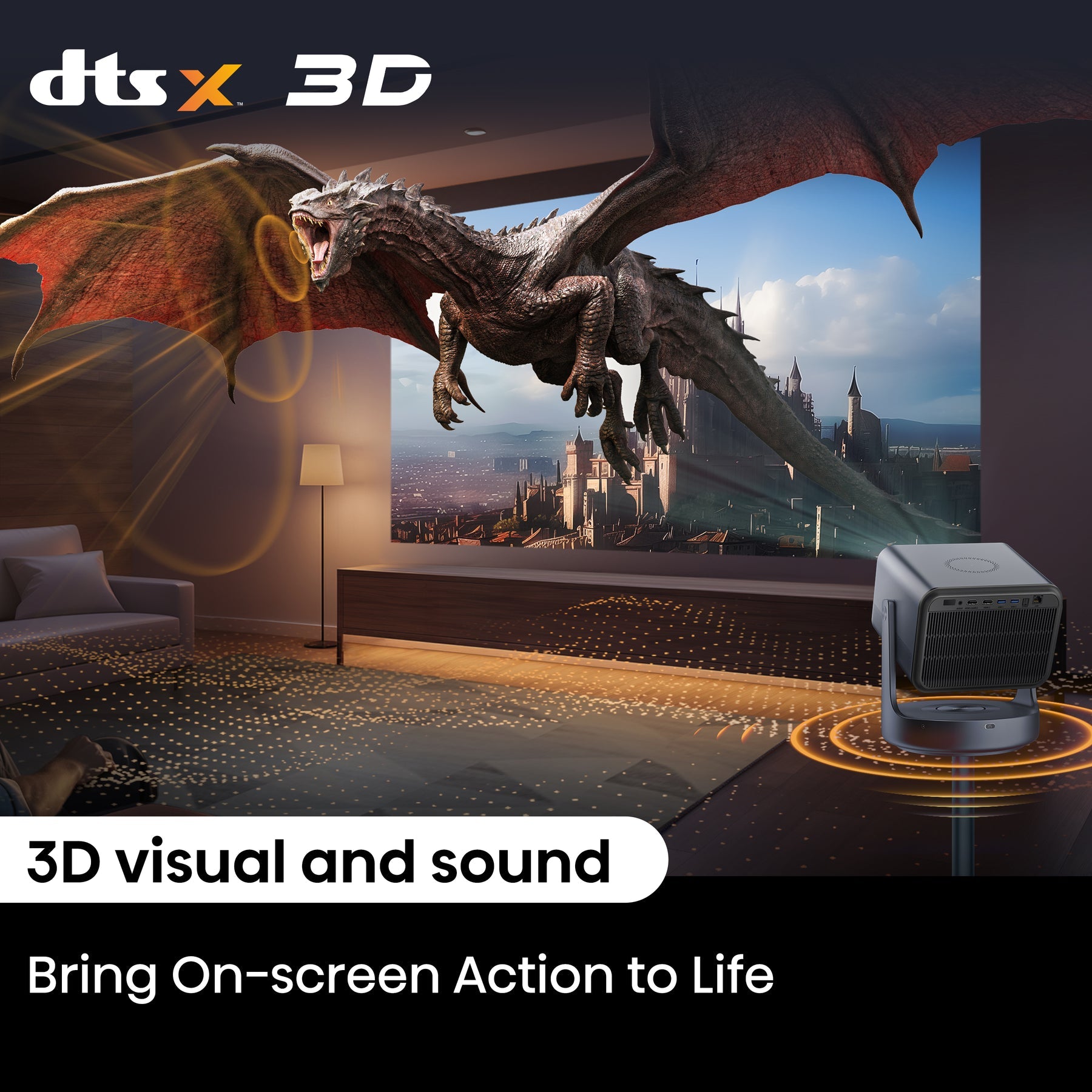 Hisense 65" upto 300" Smart 4K Mini Laser Projector | C2 Ultra