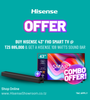 (Combo Offer) Buy Hisense 43″ Full HD Smart TV | 43A4K & Get a Hisense 108W Soundbar