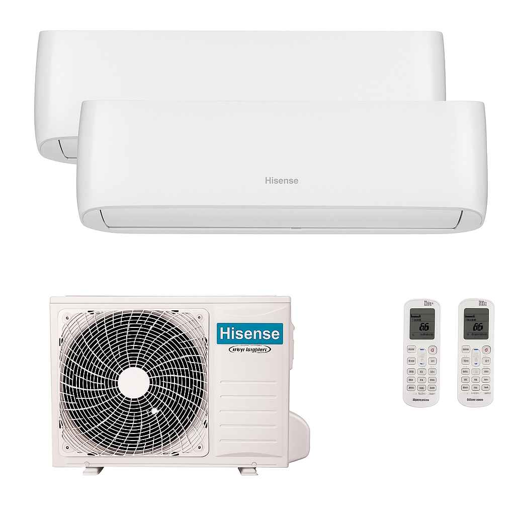 Hisense Multi Split Air Conditioner | Inverter | Style 2+1 (2 Indoor Unit + 1 Outdoor Unit)